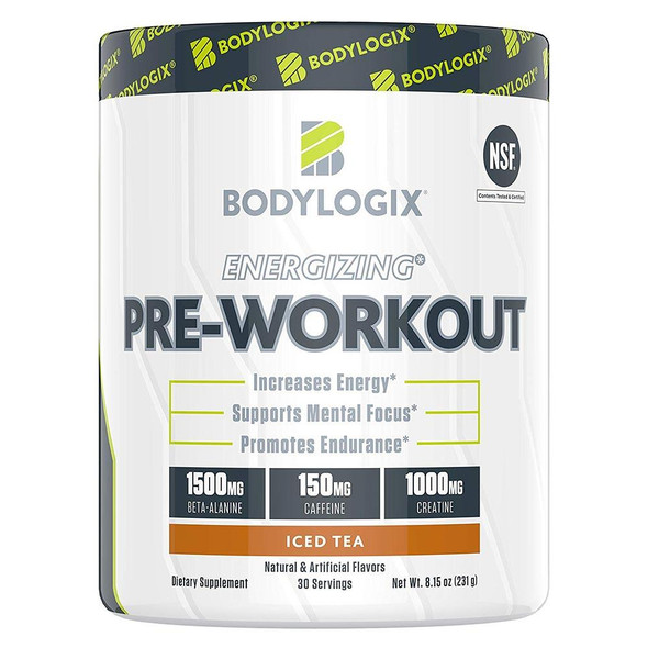 Bodylogix Natural Preworkout 30 Servings Pre-Workouts Bodylogix Iced Tea  (4193071693867)