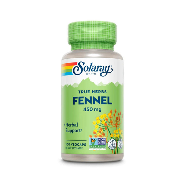  Solaray Fennel Seeds 450mg 100 Capsules 