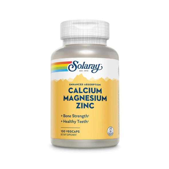  Solaray Calcium Magnesium Zinc 100 Capsules 