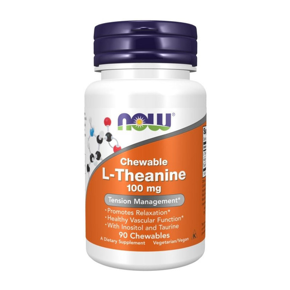  Now Foods L-Theanine 100mg 90 Chewables 