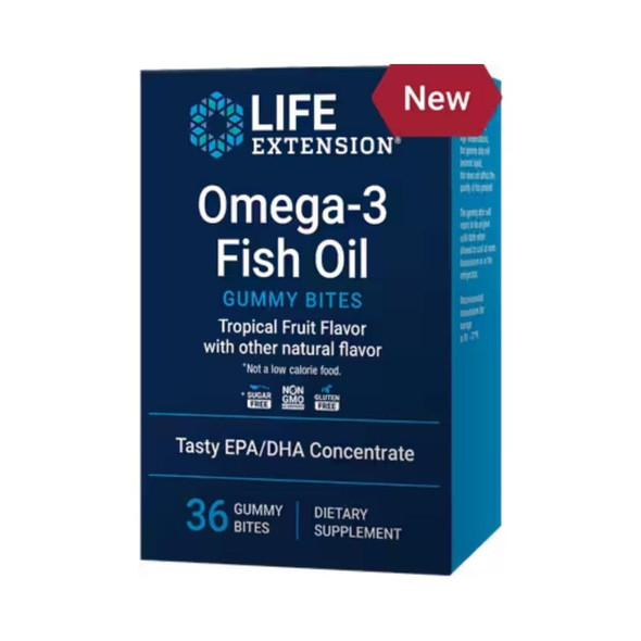  Life Extension Omega-3 Fish Oil 36/Gummies 