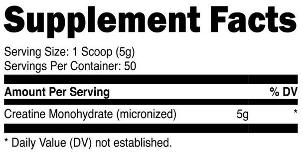  Bucked Up Creatine Monohydrate 250 Grams 