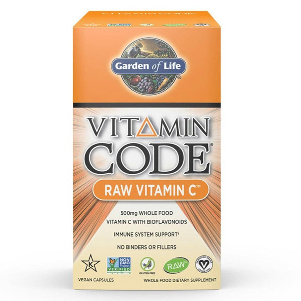  Garden of Life Vitamin Code Raw Vitamin C 60 Capsules | Immune Support 
