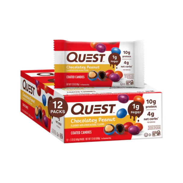  Quest Nutrition Chocolatey Peanut Coated Candies 12/Box 