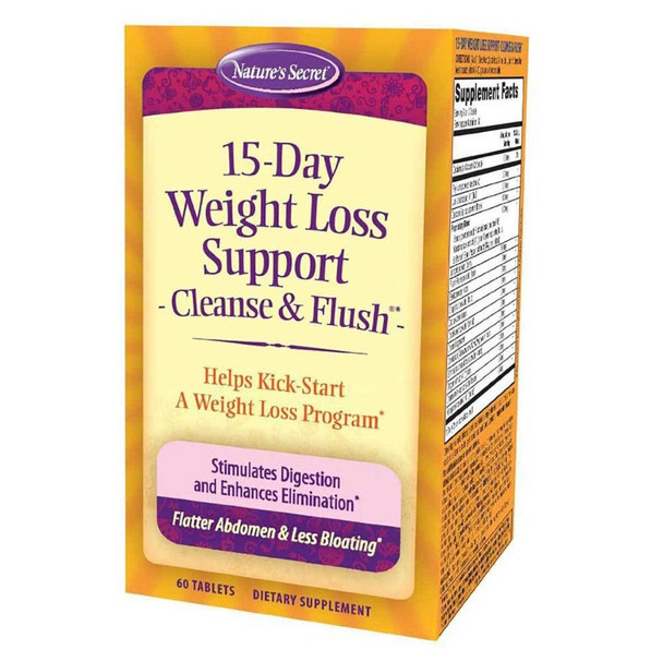  Nature's Secret 15 Day Weight Loss Cleanse and Flush 60 Tablets 