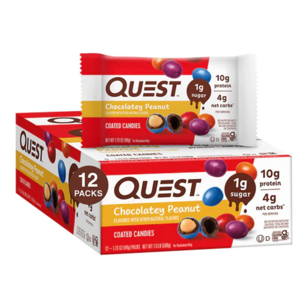 Quest Nutrition Quest Chocolatey Peanut Coated Candies 12 Pack 