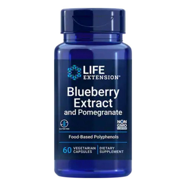  Life Extension Blueberry Extract with Pomegranate 60 Vege Capsules 