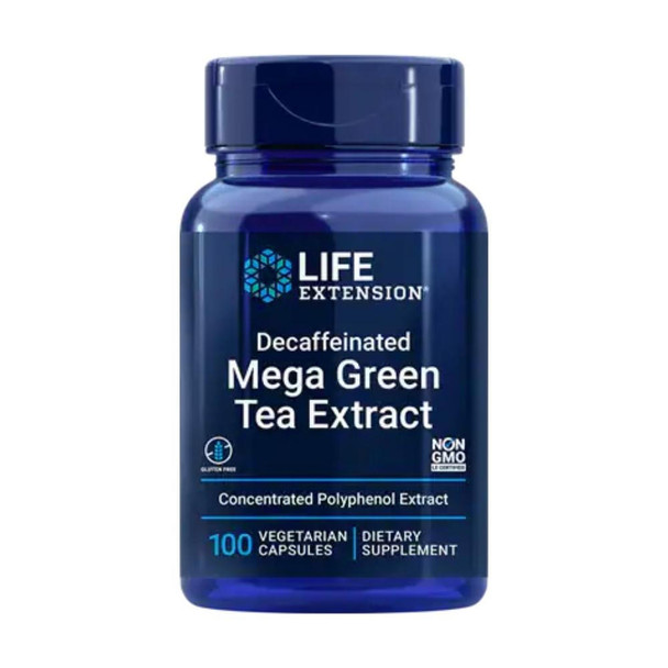  Life Extension Mega Green Tea Extract (decaffeinated) 100 Vege Capsules 