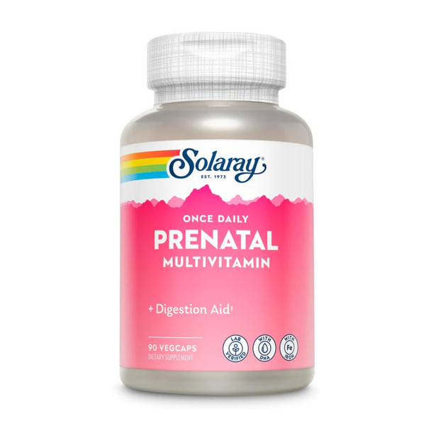  Solaray Once Daily Prenatal Multivitamin 90 Capsules 