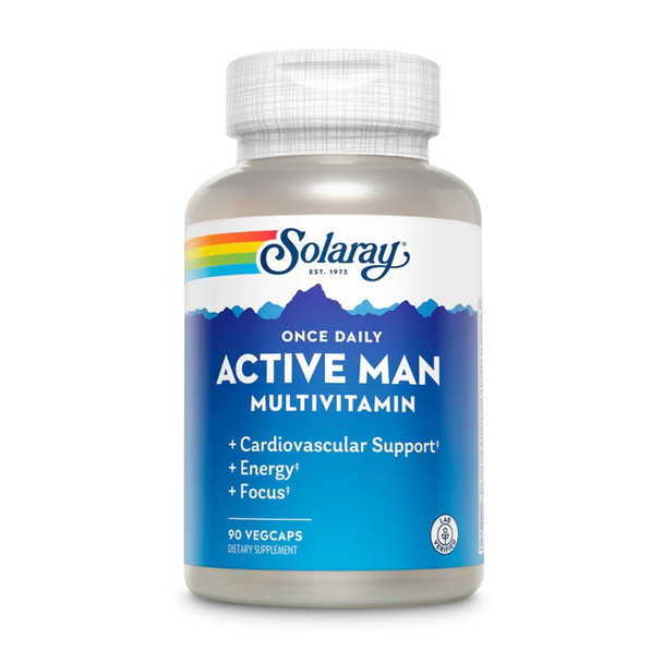  Solaray Once Daily Active Man Multivitamin 90 Capsules 