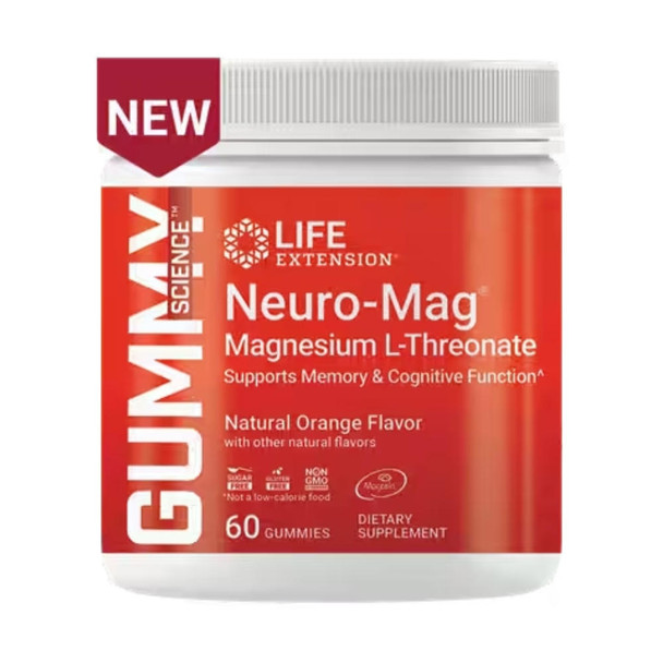  Life Extension Gummy Science Neuro-Mag L-Threonate 60 Gummies 