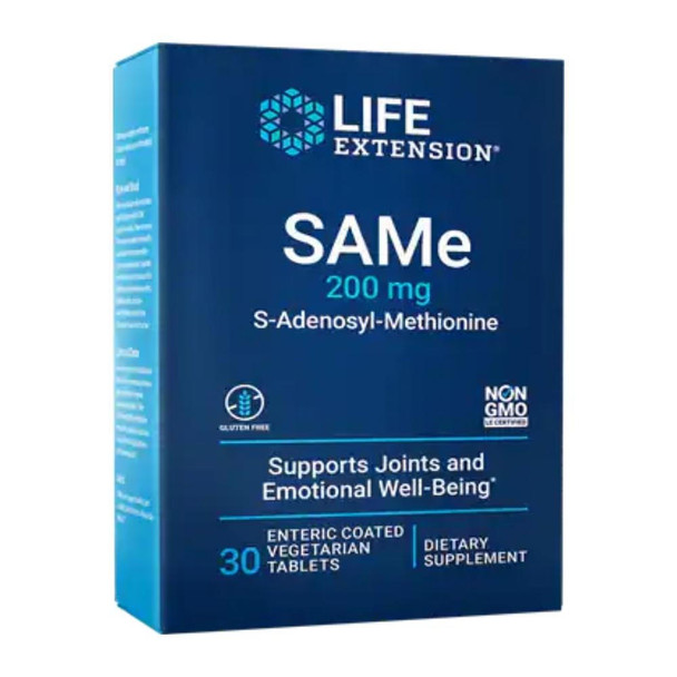  Life Extension SAMe (S-adenosylmethionine) 200 mg 30 Tablets 