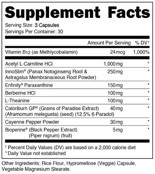  Bucked Up Buck Naked w/ Paraxanthin 90 Capsules 