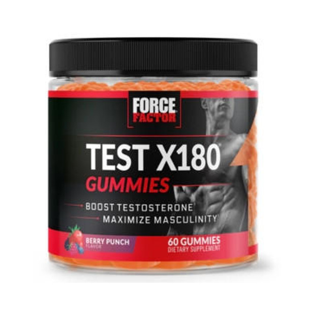  Force Factor Test X180 Gummies Berry Punch 60 Count 