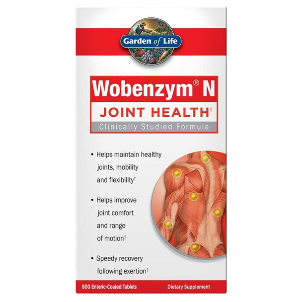  Garden of Life Wobenzym N 800 Tablets 