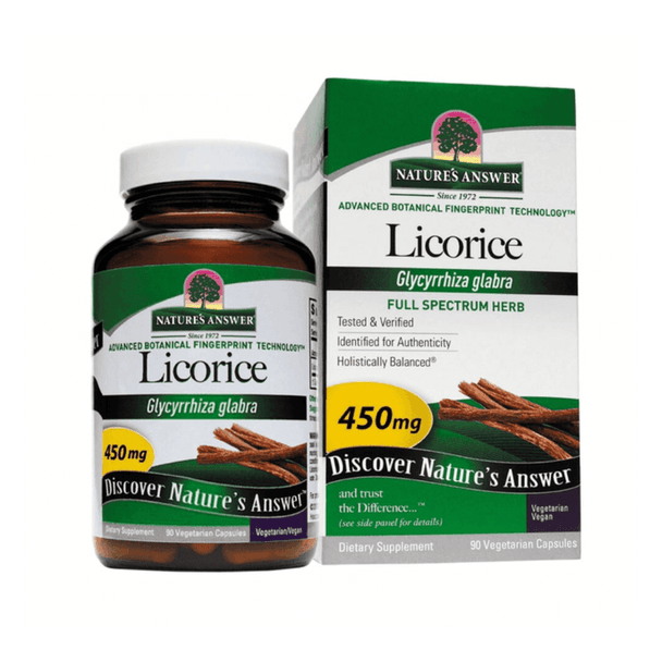  CLEARANCE: Natures Answer Licorice 450mg 90ct EXP 03/2026 