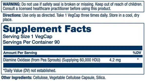  Solaray Vegan Dao Enzyme 90 Capsules 