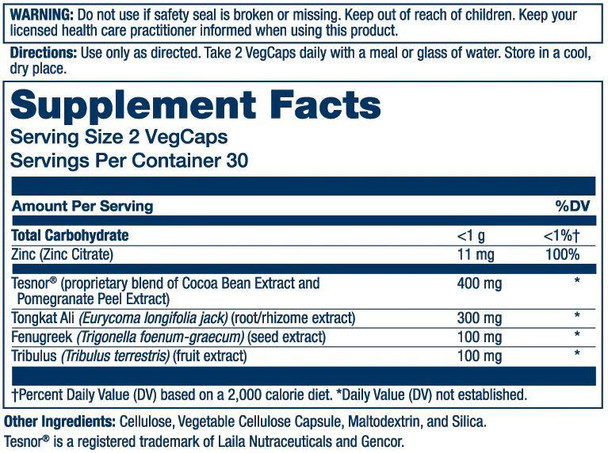  Solaray Testosterone Support 60 Capsules 