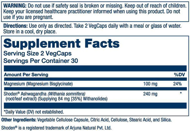  Solaray StressMag 60 Capsules 