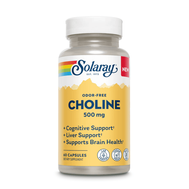  Solaray Odor-Free Choline 500mg 60 Capsules 