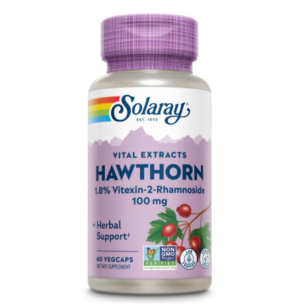  Solaray Hawthorn Extract 100mg 60 Capsules 