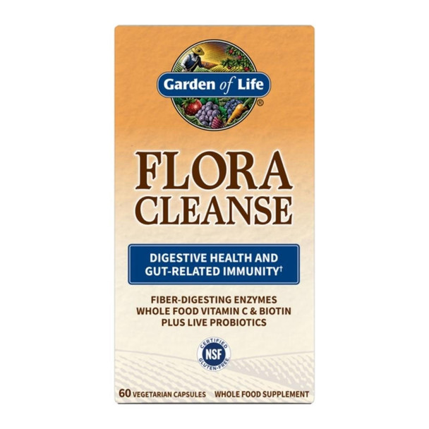  Garden of Life Flora Cleanse 60 Vege Capsules 