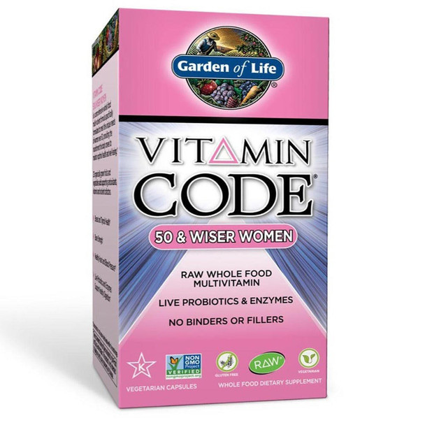  Garden of Life Vitamin Code 50 and Wiser Womens Formula 120 Vege Capsules 