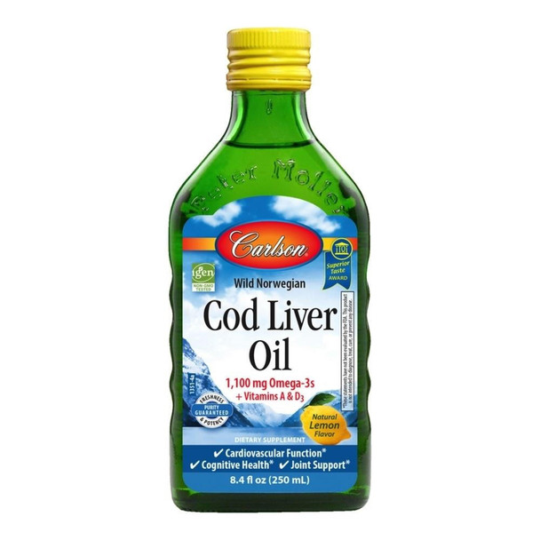  Carlson Norwegian Cod Liver Oil Regular Flavor 250mL 