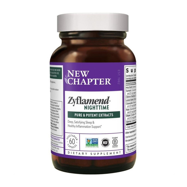  New Chapter Zyflamend Nighttime 60 Vegetarian Capsules 