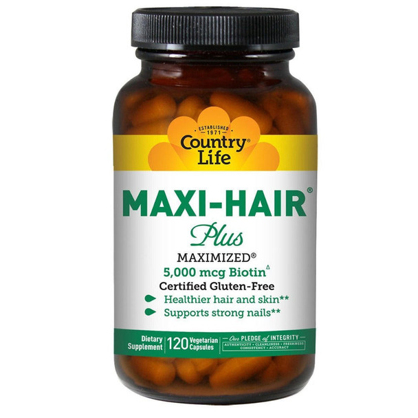  Country Life Maxi-Hair Plus 120 Vege Capsules 