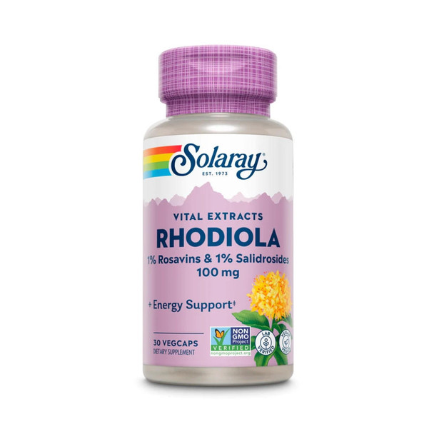  Solaray Rhodiola Extract 100mg 30 Capsules 