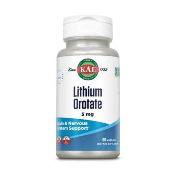  Kal Lithium Orotate 5mg 60 Vege Capsules 