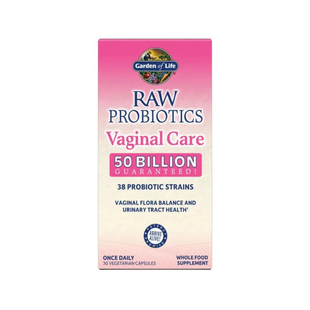  Garden of Life Raw Probiotics Vaginal Care 30 Vege Capsules 