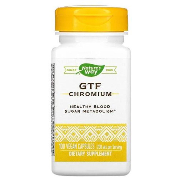  Nature's Way GTF Chromium 100 Vegan Capsules 