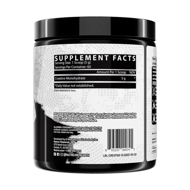  Nutrex Research Creatine Monohydrate 300 Grams 