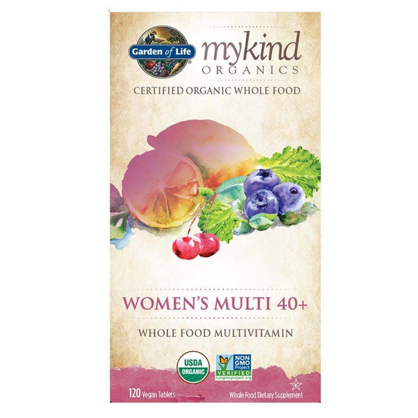  Garden of Life Kind Organics Women's Multi 40+ 120 Tablets 