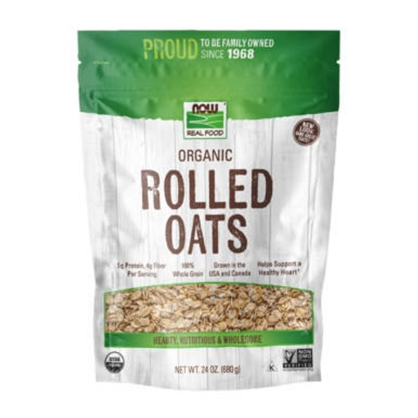  Now Foods Certified Organic Rolled Oats 24 oz 