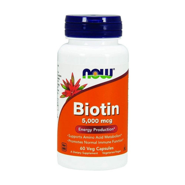  Now Foods Biotin 5000 Mcg 60 Vegetable Capsules 