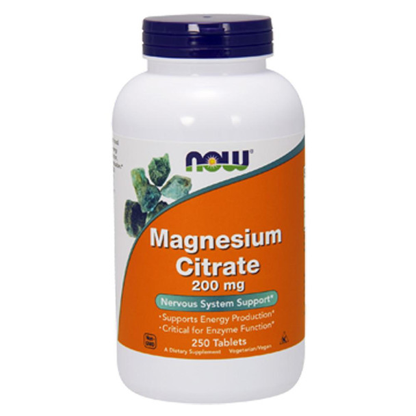  Now Foods Magnesium Citrate 200 Mg 250 Tablets 