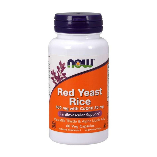  Now Foods Red Yeast Rice & CoQ10 60 Vegetable Capsules 