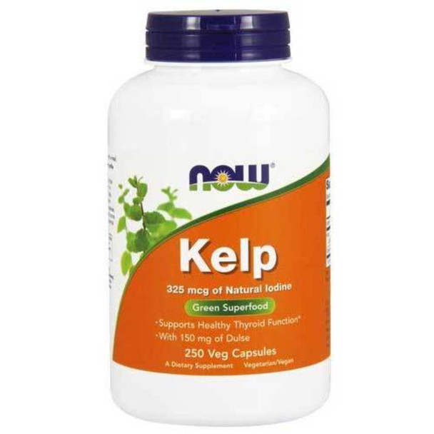  Now Foods Kelp Caps 325mcg Natural Iodine 250 Vegetable Capsules 