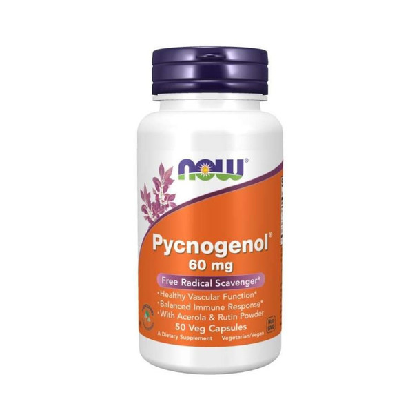  Now Foods Pycnogenol 60 Mg 50 Vegetable Capsules 