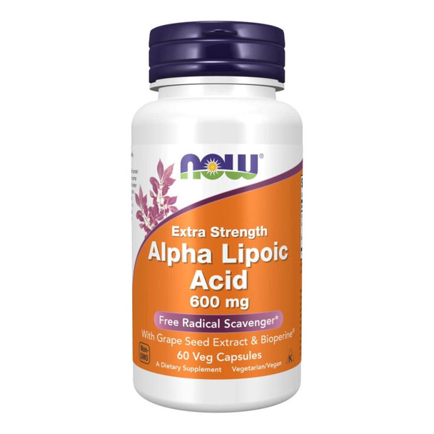  Now Foods Alpha Lipoic Acid 600 Mg 60 Vegetable Capsules 