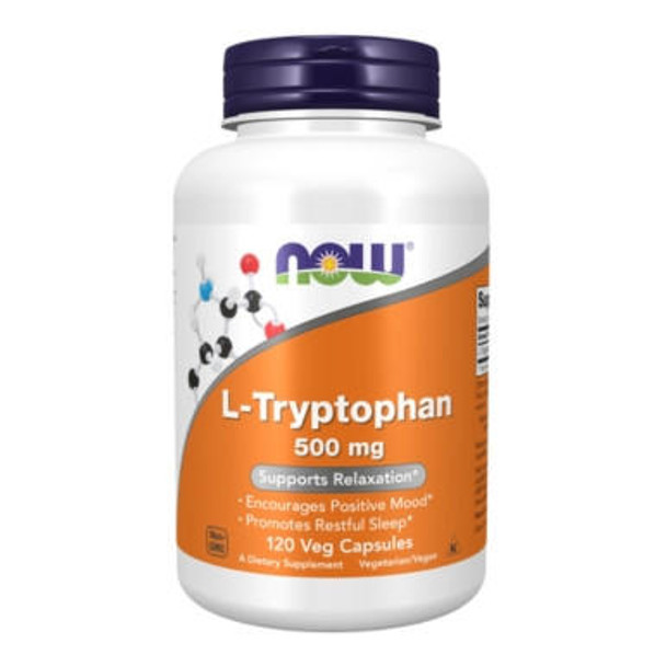  Now Foods L-Tryptophan 500 Mg 120 Vegetable Capsules 
