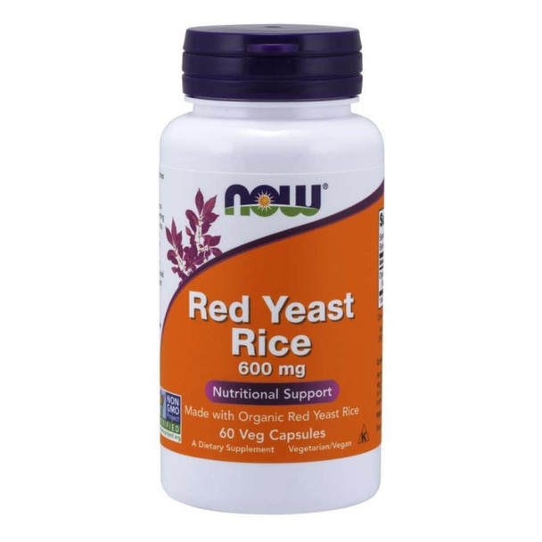  Now Foods Red Yeast Rice 600 Mg Org 60 Vegetable Capsules 