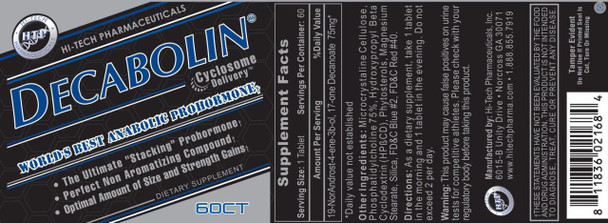  Hi-Tech Pharmaceuticals Decabolin 60 Count 