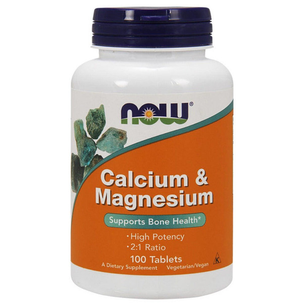 Now Foods Calcium & Magnesium 500/250MG 100 Tablets 
