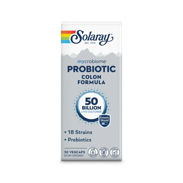  Solaray Mycrobiome Probiotic Colon Formula 30 Vegetable Caps 