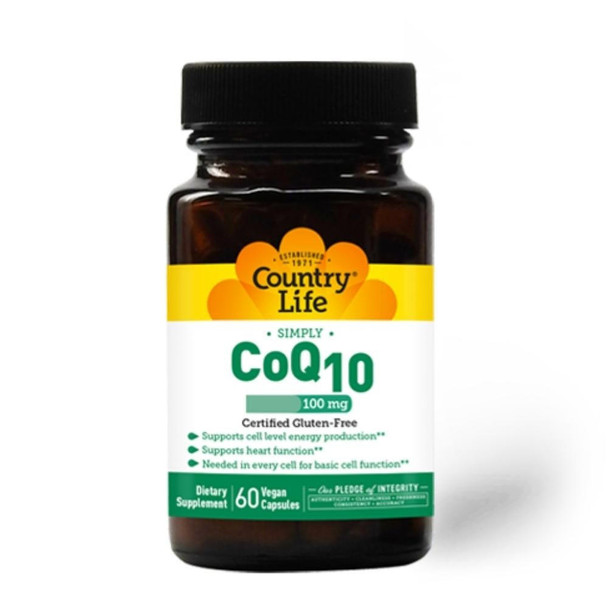  Country Life COQ10 100mg 60 Vege Capsules 