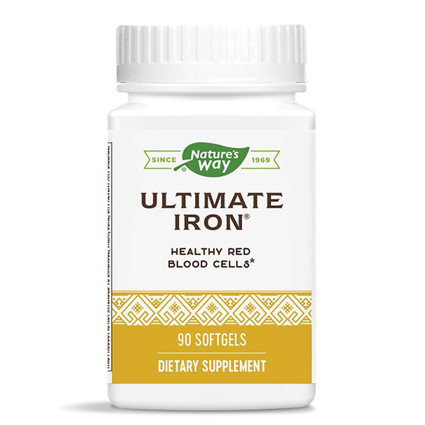  Nature's Way Ultimate Iron 90 Soft Gels (Previously Enzymatic Therapy) 
